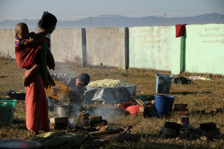 Fighting in Myanmar's northwest has displaced tens of thousands of civilians