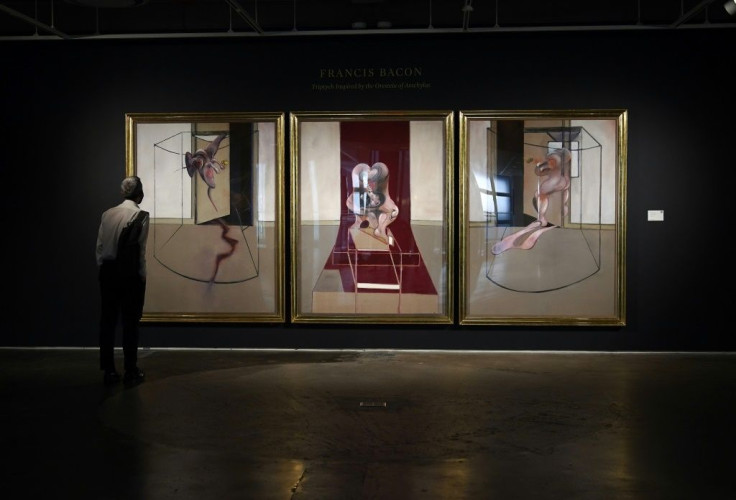 A triptych by Francis Bacon, inspired by Aeschylus's "Oresteia," is one of 28 large-scale triptychs painted by the British artist between 1962 and 1991