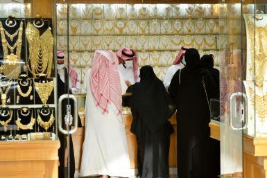 Saudis shop for jewellery at Riyadh's Taiba gold market on Monday, two days ahead of the hike