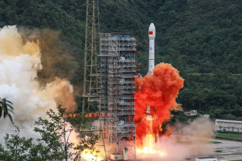 A Long March rocket lifts off from the Xichang Satellite Launch Center in Xichang in China's southwestern Sichuan province in June 2020