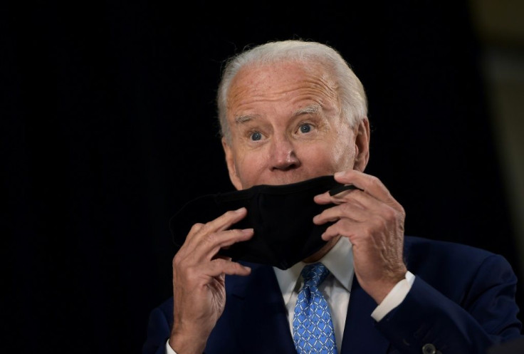 US Democratic presidential candidate Joe Biden, seen speaking on June 30, 2020, has blamed President Donald Trump over China's clampdown in Hong Kong