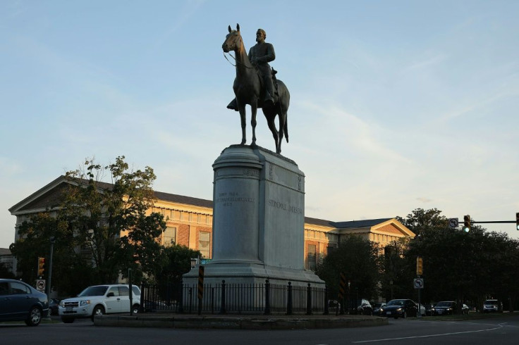 A statue of Confederate General Thomas 'Stonewall' Jackson is being removed in Richmond, Virginia