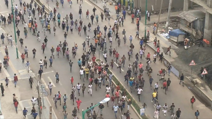 Ethiopians march in the streets of Addis Ababa following the death of a popular singer from the country's largest ethnic group. The protests have left at least 81 people dead in the country