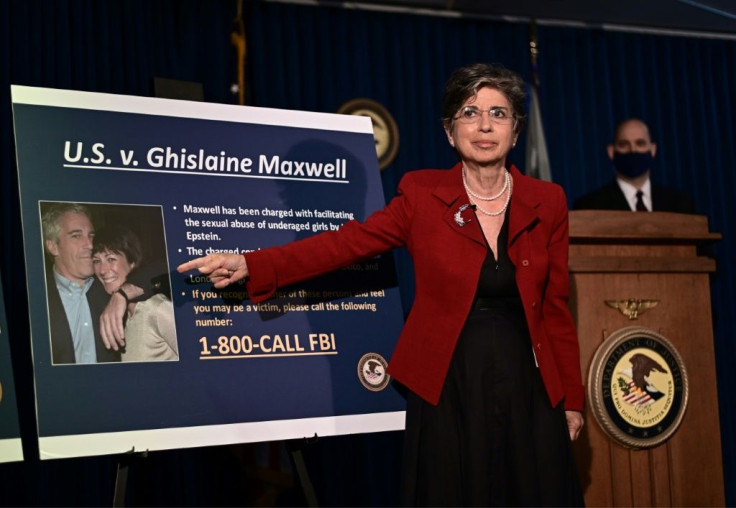 Acting US Attorney for the Southern District of New York, Audrey Strauss, announces charges against Ghislaine Maxwell during a July 2, 2020, press conference in New York City