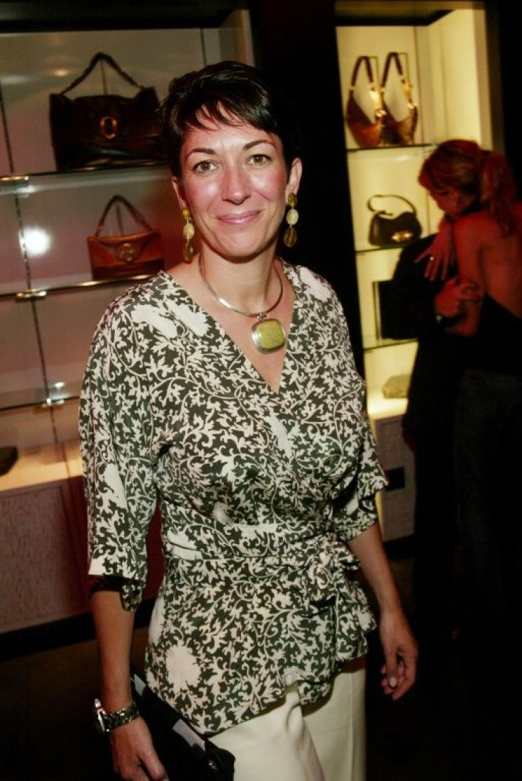 Socialite Ghislaine Maxwell, arrested in July 2020 for alleged sex crimes, attends a 2003 Yves Saint Laurent Boutique Opening Party