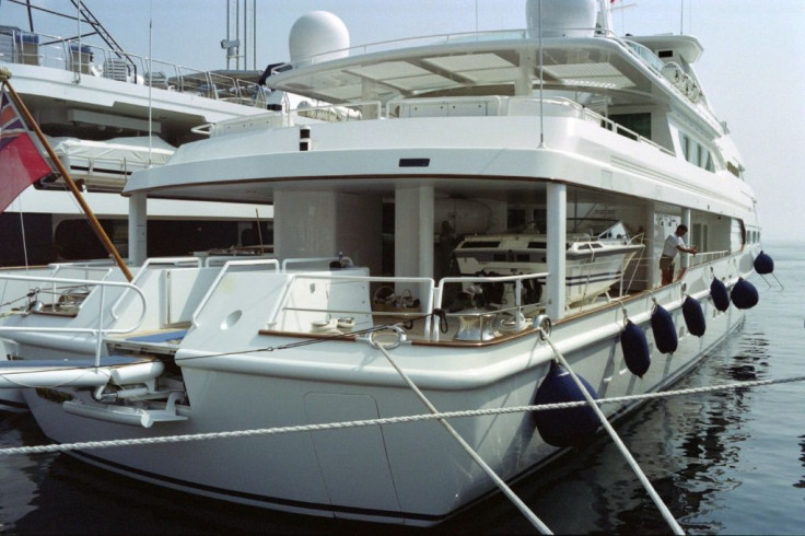 Robert Maxwell's private yacht, the Lady Ghislaine. He fell from the boat, named after his daughter, and his death sparked a slew of conspiracy theories