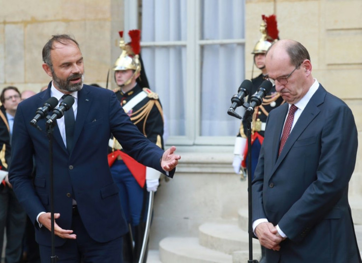 As Edouard Philippe (left) handed the prime ministerial mantle to Jean Castex (right) in Paris some analysts saw President Macron as tightening his own power grip