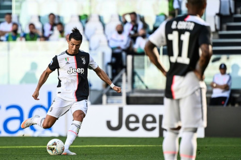 Ronaldo scored his first goal directly from a free-kick for Juventus