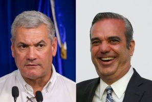 Gonzalo Castillo (L), candidate of the Dominican Liberation Party, and Luis Abinader, of the Modern Revolutionary Party, were considered the top two contenders in the Dominican Republic's presidential elections
