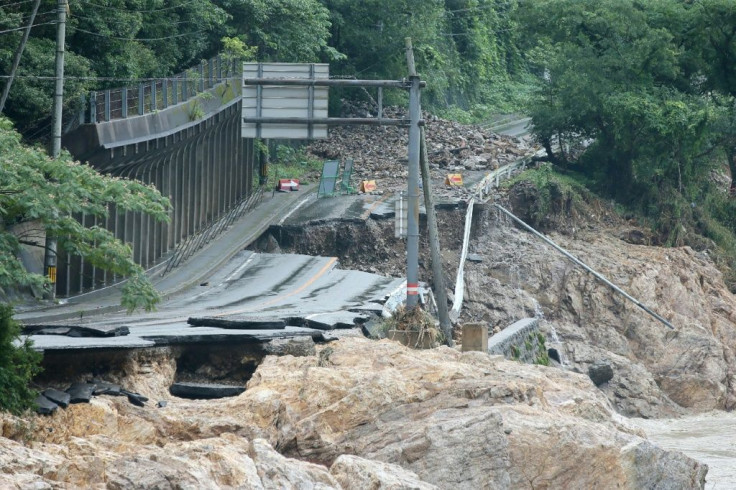 Torrential rain has made access difficult for rescue workers