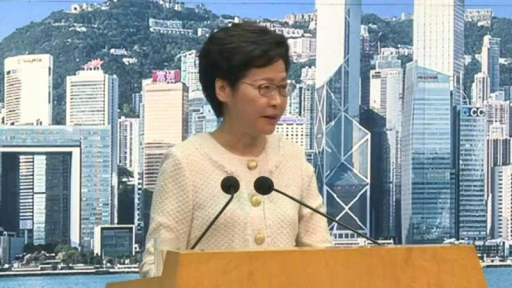 Hong Kong chief executive Carrie Lam says her government will strictly implement a new national security law imposed on the city by Beijing.