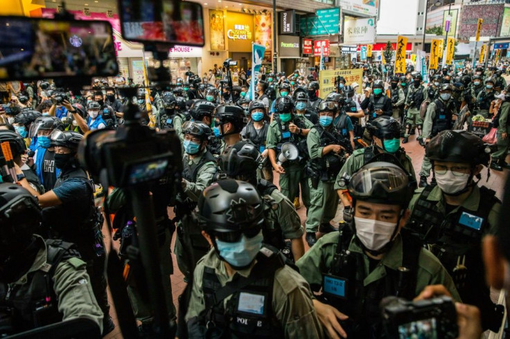 Riot police have become a common sight on the streets of Hong Kong