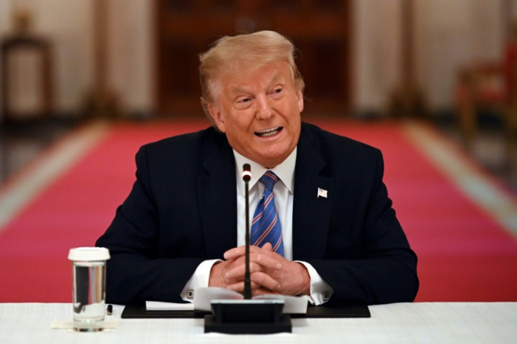 President Donald Trump, who is pulling the United States out of the World Health Organization over its coronavirus response, speaks at a roundtable discussion on reopening schools from the virus