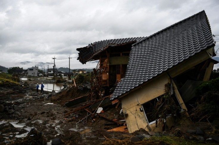 The rains have loosened the ground, causing houses to collapse