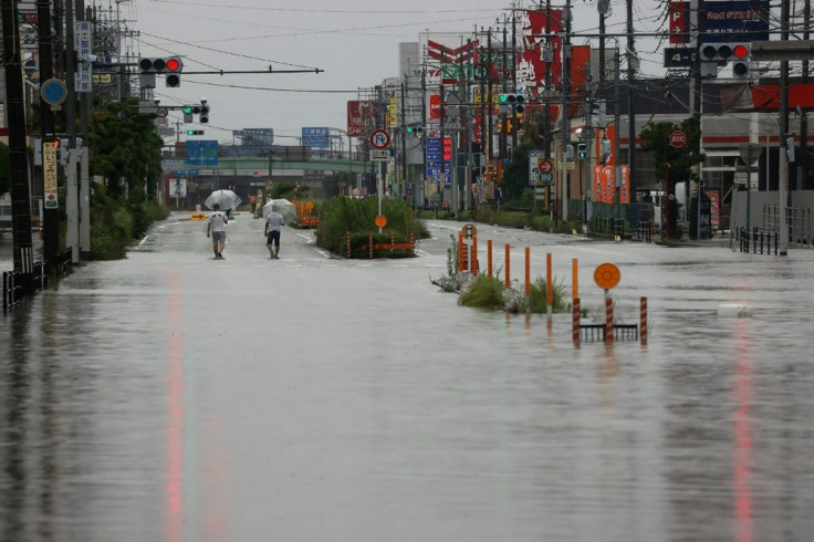 The rains have turned roads into rivers