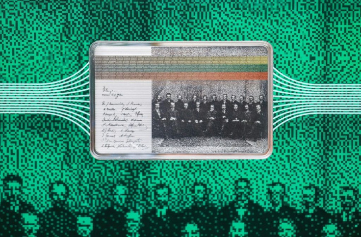 Lithuania's digital collector coin LBCOIN is not round but rectangular and made of silver