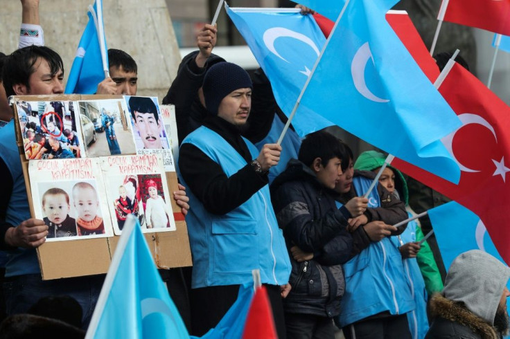 Uighurs living in Turkey in February 2020 stage a demonstration to commemorate the anniversary of deadly ethnic unrest of 1997 in Gulja in Xinjiang