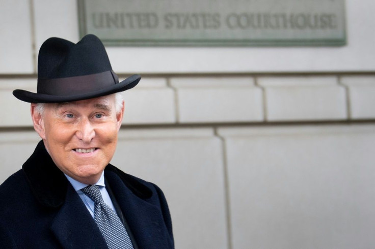 Roger Stone leaves the federal courthouse in Washington, DC after a sentencing hearing on February 20, 2020