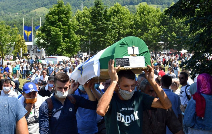 Nine newly identified victims of the 1995 massacre were laid to rest