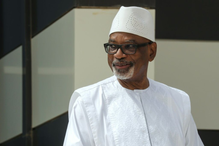 Demonstrators are demanding the resignation of Mali's President Ibrahim Boubacar Keita, seen here in Mauritania in June