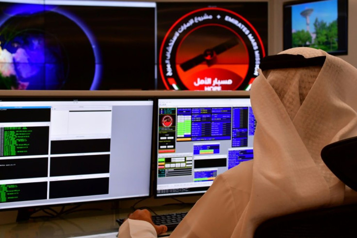 The control room of the Mars Mission at the Mohammed Bin Rashid Space Centre in Dubai. The oil-rich United Arab Emirates plans to join an elite club of nations by sending a probe to Mars
