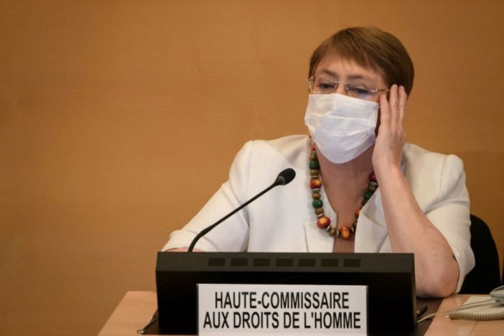 The report by Michelle Bachelet (pictured June 2020), the United Nations High Commissioner for Human Rights, said her office "remains concerned about the lack of independence in the justice system in Venezuela"