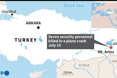 Map locating the province of Van where seven Turkish security personnel were killed in a plane crash on Wednesday.