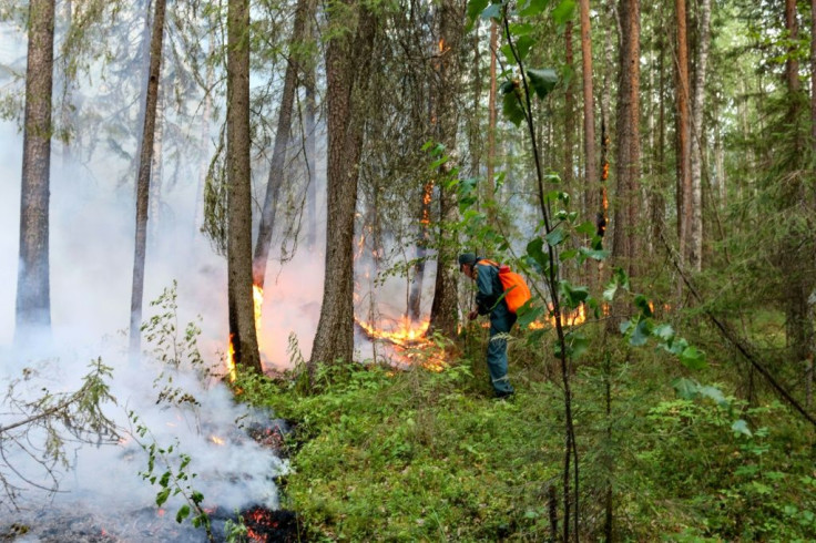 Russia said Wednesday it was battling blazes over 40,000 hectares