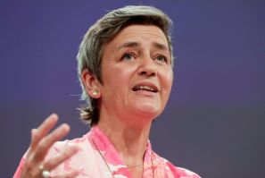 EU competition commissioner Margrethe Vestager said the fight against profit-shifting by big tech was a "marathon... on hilly ground"