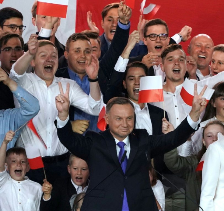 Polish President Andrzej Duda won 51 percent of the vote in the runoff election