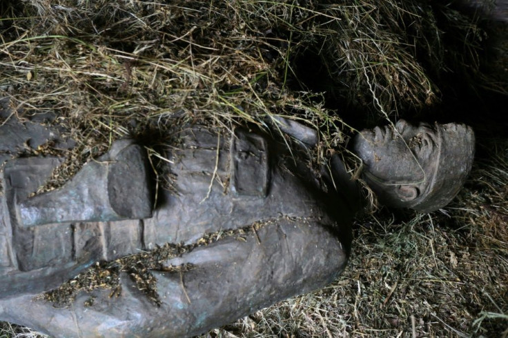 The statue owes its survival to the efforts of 85-year-old Sabire Plaku and other villagers wanting to protect a "hero"