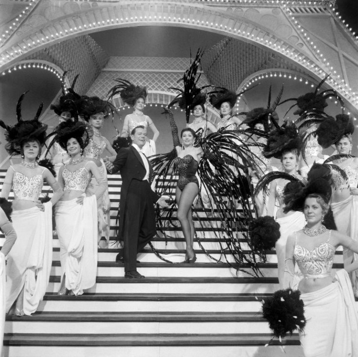 Zizi Jeanmaire, pictured on the set of the film "Folies Bergeres", trained at the Paris Opera ballet school before finding stardom on stage and screen