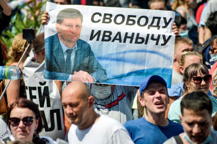 The protests in Khabarovsk began a week ago following the sudden arrest of popular governor Sergei Furgal in a murder probe