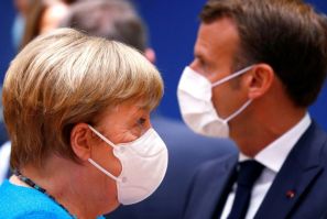 EU leaders are battling to save a massive aid package to help offset the vast economic damage caused by the coronavirus