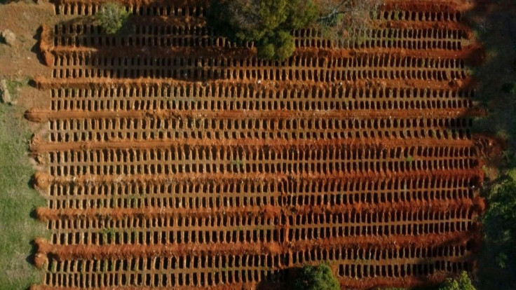 The Vila Formosa cemetery is one of the largest in Sau Paulo and many fresh graves are being dug as the coronavirus continues to wreck havoc in Brazil with the death toll surpassing 80,000 on Monday.