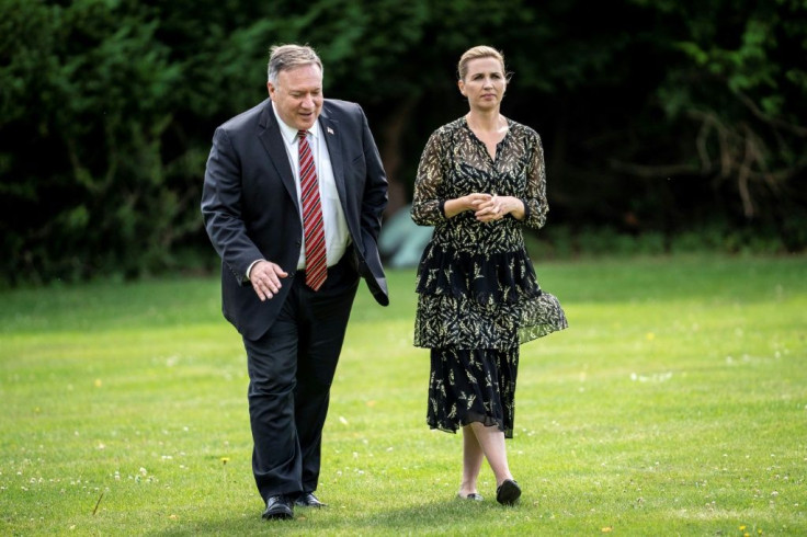Pompeo met with Prime Minister MetteÂ Frederiksen, before talks with his Danish counterpart Jeppe Kofod