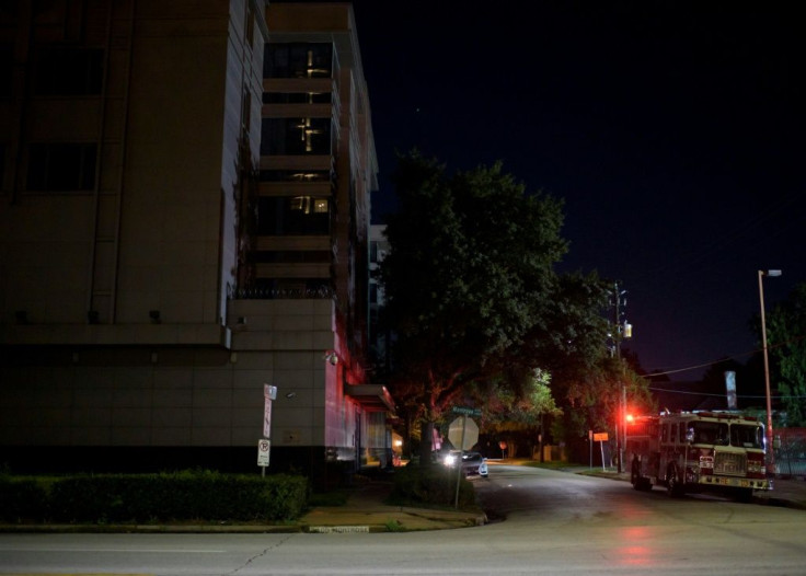 A firetruck sits outside of the Chinese consulate in Houston after the US State Department ordered China to close the facility