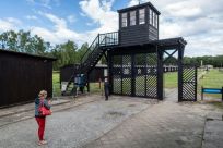 The so-called "Gate of Death" at the former Stutthof death camp, now a museum