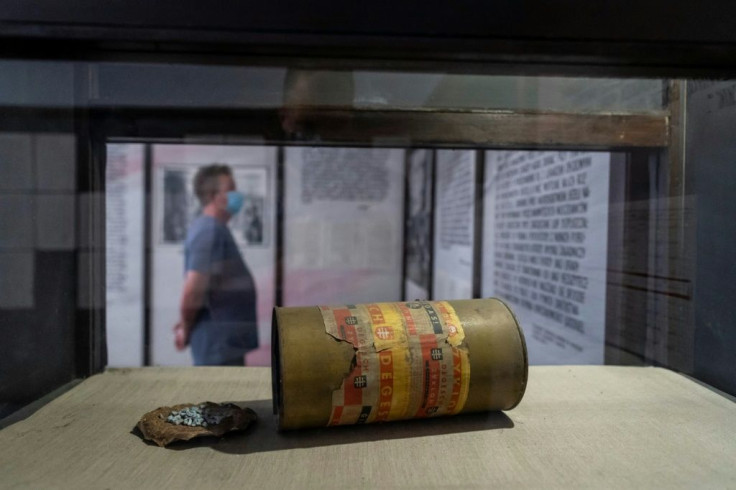A Cyclon-B gas canister in the museum of former Nazi Death Camp Stutthof