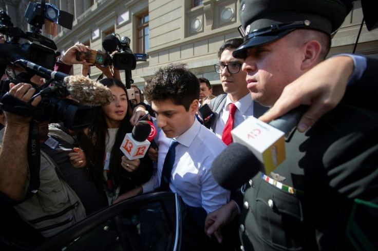 Prosecutors believe Nicolas Zepeda, seen here in Santiago in March of 2020, killed his ex-girlfriend Narumi Kurosaki in the French city of Besancon in a jealous rage in 2016