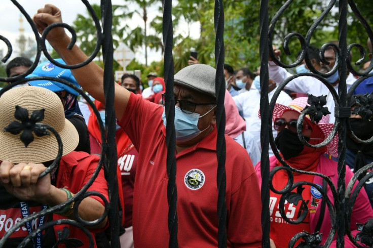 Supporters of Najib chanted after he was found guilty