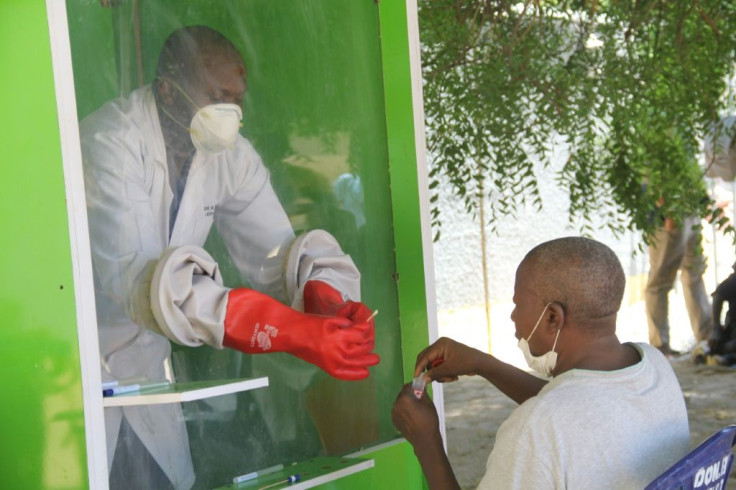 Coronavirus testing at the University of Maiduguri Teaching Hospital in northern Nigeria