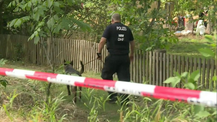 Police search an allotment plot in the northern German city of Hanover in connection with the disappearance of British girl Madeleine McCann, deploying an excavator and sniffer dogs at the scene.