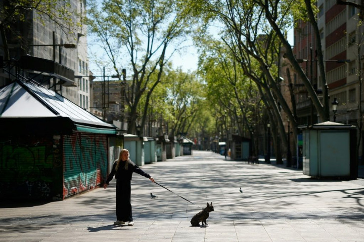 Spain had very strict coronavirus lockdown rules with walking the dog one of the few reasons people were allowed to go out