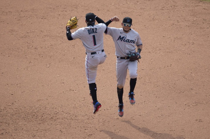 Isan Diaz Miguel Rojas Miami Marlins 