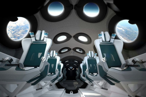 A rendering of the planned interior of the Virgin Galactic spacecraft, published by the company