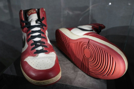 The Air Jordan 1 High, which Michael Jordan wore when he smashed the net's glass backboard during an exhibition game in Italy in 1985, are expected to sell for up to $850,000 at auction