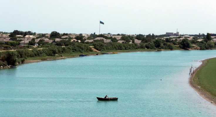 The Kura river in Azerbaijan has shallowed dramatically this summer in what experts say is an unfolding ecological disaster