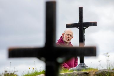 Father Laurence Flynn has been holding vigil at Lough Derg since lockdown began