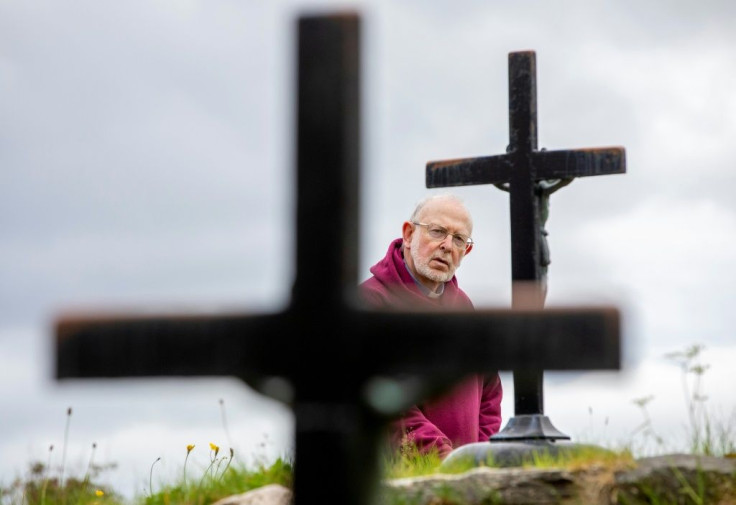 Father Laurence Flynn has been holding vigil at Lough Derg since lockdown began